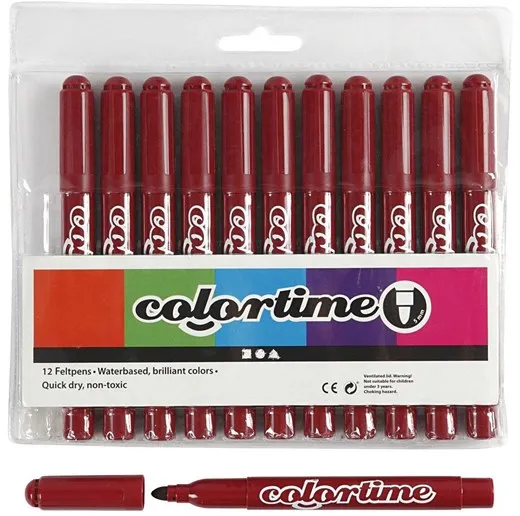 Creativ Company Wine red Jumbo markers 12st.